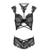 LIVCO CORSETTI FASHION - PALMENOM LC 90614 SOUTIEN-GORGE + CULOTTE NOIR L/XL