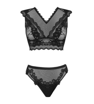 LIVCO CORSETTI FASHION - TIMOSAN LC 90631 SOUTIEN-GORGE + CULOTTE NOIR L/XL