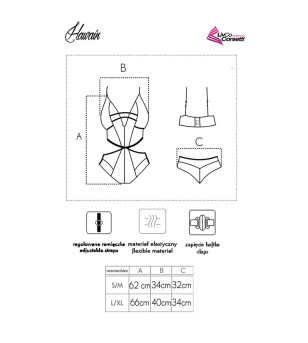 LIVCO CORSETTI FASHION - BODY HAWAIN LC 90665 NOIR L/XL