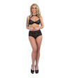 LIVCO CORSETTI FASHION - LINERA FOR THE SENSES COLLECTION SOUTIEN-GORGE + CULOTTE NOIR L/XL