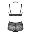 LIVCO CORSETTI FASHION - LINERA FOR THE SENSES COLLECTION SOUTIEN-GORGE + CULOTTE NOIR L/XL