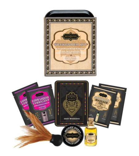 KAMASUTRA - WEEKENDER KIT EN ÉTAIN VANILLE CRÈME VANILLE