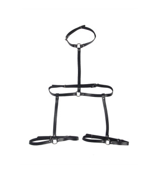 SUBBLIME - HARNAIS DE CORPS EN CUIR NOIR TAILLE UNIQUE