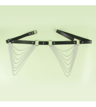 SUBBLIME - CHAÎNE CUIR CEINTURE NOIRE TAILLE UNIQUE