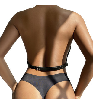 SUBBLIME - HARNAIS POITRINE AVEC GRANDES CHAÎNE S  ANNEAUX TAILLE UNIQUE