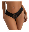 SUBBLIME - CULOTTE DENTELLE FLORALE DÉTAIL BRETELLES NOIR L/XL