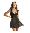 SUBBLIME - TISSU TULLE BABYDOLL AVEC DENTELLE ET DÉTAIL FLEUR NOIR L/XL