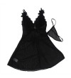 SUBBLIME - TISSU TULLE BABYDOLL AVEC DENTELLE ET DÉTAIL FLEUR NOIR L/XL