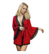 SUBBLIME - ROBE EN TISSU TRANSPARENT DÉTAIL DENTELLE ROUGE L/XL