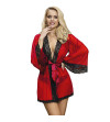 SUBBLIME - ROBE EN TISSU TRANSPARENT DÉTAIL DENTELLE ROUGE L/XL