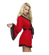 SUBBLIME - ROBE EN TISSU TRANSPARENT DÉTAIL DENTELLE ROUGE L/XL