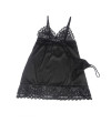SUBBLIME - BABYDOLL AVEC POITRINE IMPRIMÉ FLEURI NOIR L/XL