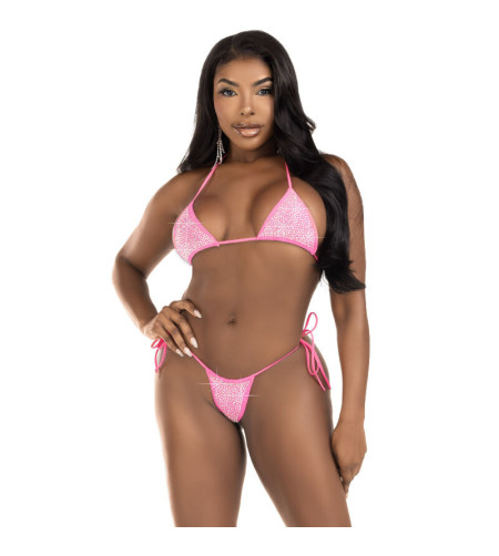 LEG AVENUE - BIKINI DIAMANTS FUCHSIA