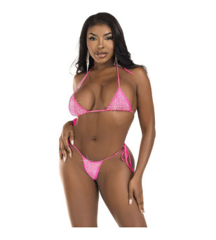 LEG AVENUE - BIKINI DIAMANTS FUCHSIA