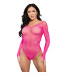 LEG AVENUE - BODY À MANCHES LONGUES CRISTALLISÉ FUCHSIA