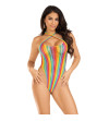 LEG AVENUE - BODY CROISÉ MULTICOLORE