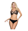 SUBBLIME - ENSEMBLE DEUX PIÈCES DE SOUTIEN-GORGE TRANSPARENT ET BANDES S/M