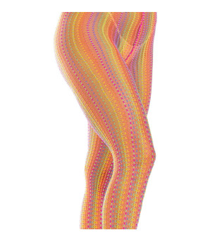 LEG AVENUE - BAS AU CROCHET MULTICOLORE