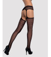 OBSESSIVE - S207 COLLANTS PORTE JARRETELLES NOIRE S/M/L