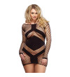 LEG AVENUE - MINIROBE LONGUE MANCHES NOIRE GRANDE TAILLE 1X/2X