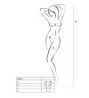 PASSION - FEMME BS013 BODYSTOCKING NOIR TAILLE UNIQUE