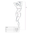 PASSION - FEMME BS016 BODYSTOCKING NOIR TAILLE UNIQUE