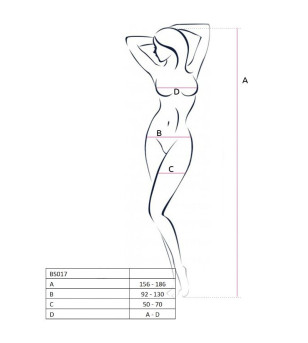 PASSION - FEMME BS017 BODYSTOCKING BLANC TAILLE UNIQUE