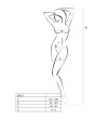 PASSION - FEMME BS017 BODYSTOCKING BLANC TAILLE UNIQUE