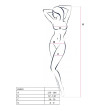 PASSION - FEMME BS020 BODYSTOCKING NOIR TAILLE UNIQUE