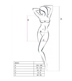 PASSION - FEMME BS025 BODYSTOCKING BLANC STYLE ROBE TAILLE UNIQUE