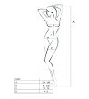 PASSION - FEMME BS032 BODYSTOCKING NOIR TAILLE UNIQUE