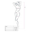 PASSION - FEMME BS034 BODYSTOCKING NOIR TAILLE UNIQUE