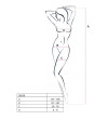 PASSION - FEMME BS038 BODYSTOCKING NOIR TAILLE UNIQUE