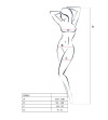 PASSION - FEMME BS045 BODYSTOCKING BLANC TAILLE UNIQUE