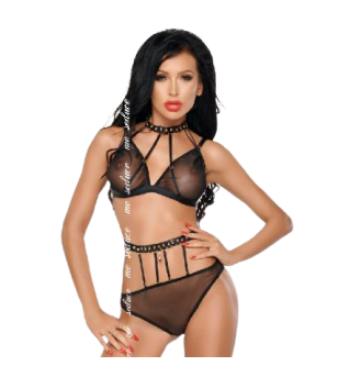 ME-SEDUCE - DOTTY ENSEMBLE DEUX PIÈCES NOIR XXL/XXXL