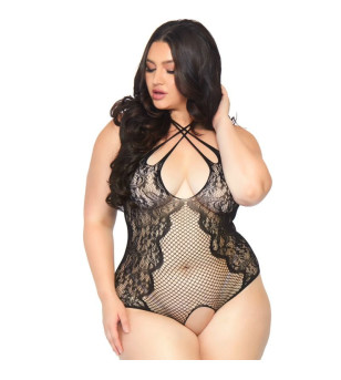 LEG AVENUE - TEDDY SANS CROTHLESS 1X-2X