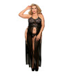 SUBBLIME - QUEEN PLUS ENSEMBLE ROBE ET TANGA SUBBLIME QUEEN PLUS NOIR