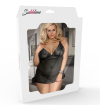 SUBBLIME - QUEEN PLUS ENSEMBLE ROBE ET TANGA SUBBLIME QUEEN PLUS NOIR