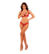 OBSESSIVE - ENSEMBLE LACELOVE DEUX PIÈCES CUPLESS ROUGE M/L