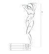 PASSION - FEMME BS053 BODYSTOCKING BLANC TAILLE UNIQUE