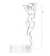PASSION - FEMME BS047 BODYSTOCKING ROUGE TAILLE UNIQUE