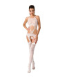 PASSION - FEMME BS047 BODYSTOCKING BLANC TAILLE UNIQUE