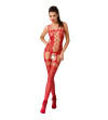 PASSION - FEMME BS054 BODYSTOCKING ROUGE TAILLE UNIQUE