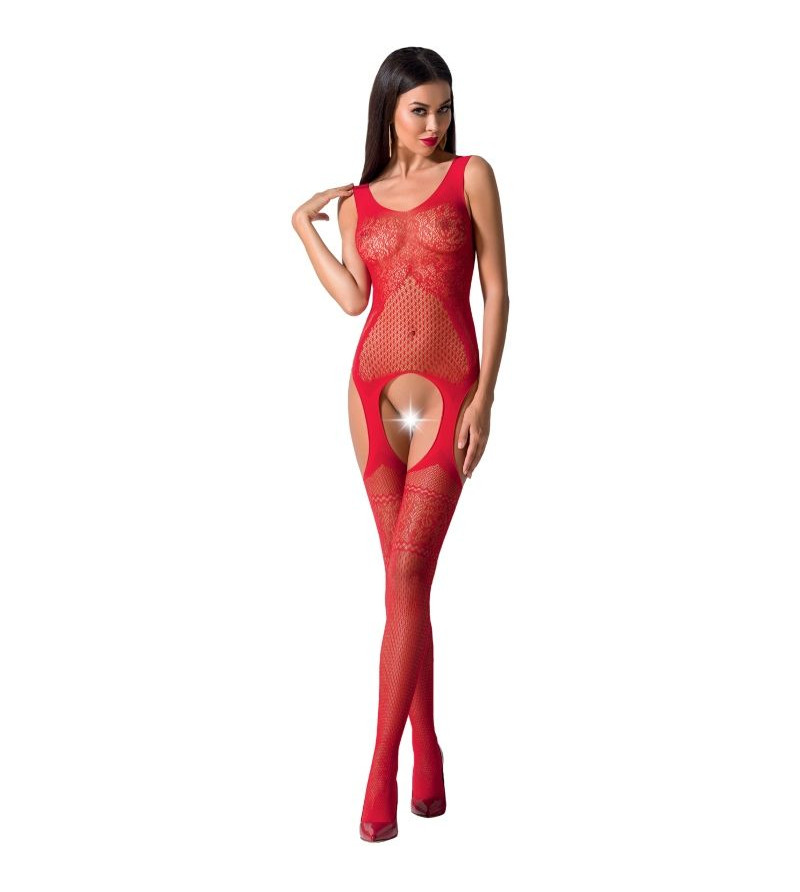 PASSION - FEMME BS061 BODYSTOCKING BLANC TAILLE UNIQUE