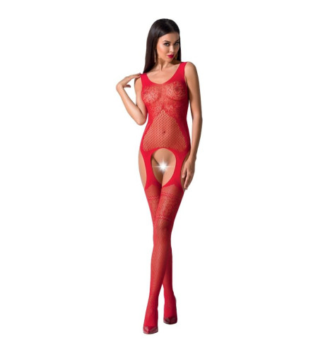 PASSION - FEMME BS061 BODYSTOCKING BLANC TAILLE UNIQUE