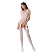 PASSION - FEMME BS061 BODYSTOCKING BLANC TAILLE UNIQUE