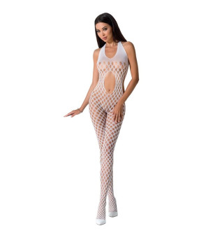 PASSION - FEMME BS065 BODYSTOCKING BLANC TAILLE UNIQUE