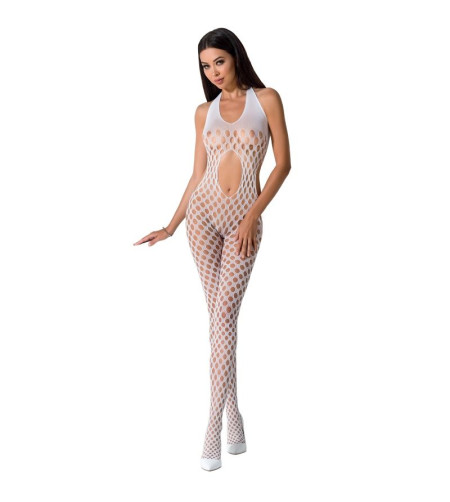 PASSION - FEMME BS065 BODYSTOCKING BLANC TAILLE UNIQUE