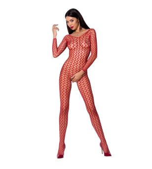 PASSION - FEMME BS068 BODYSTOCKING ROUGE TAILLE UNIQUE