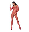 PASSION - FEMME BS068 BODYSTOCKING ROUGE TAILLE UNIQUE